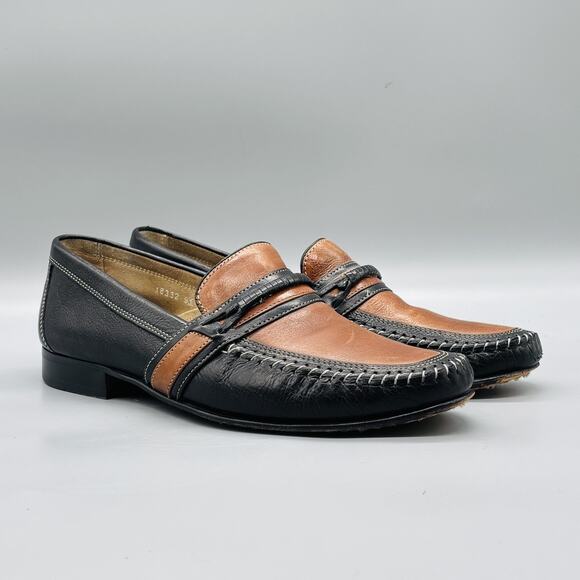 Florsheim Imperial Shoes Mens 9.5 Black Brown Leather Loafers Slip On Dress main image 6